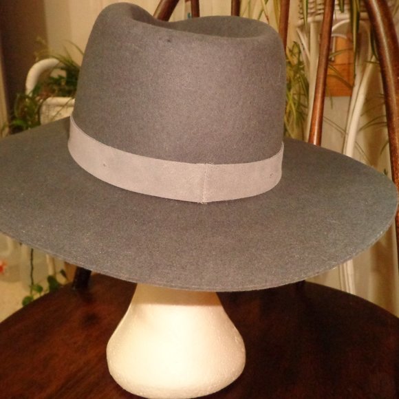 FIRM NWT Anthropologie Wyeth Felted Rancher Hat Blue O/S - Picture 7 of 15